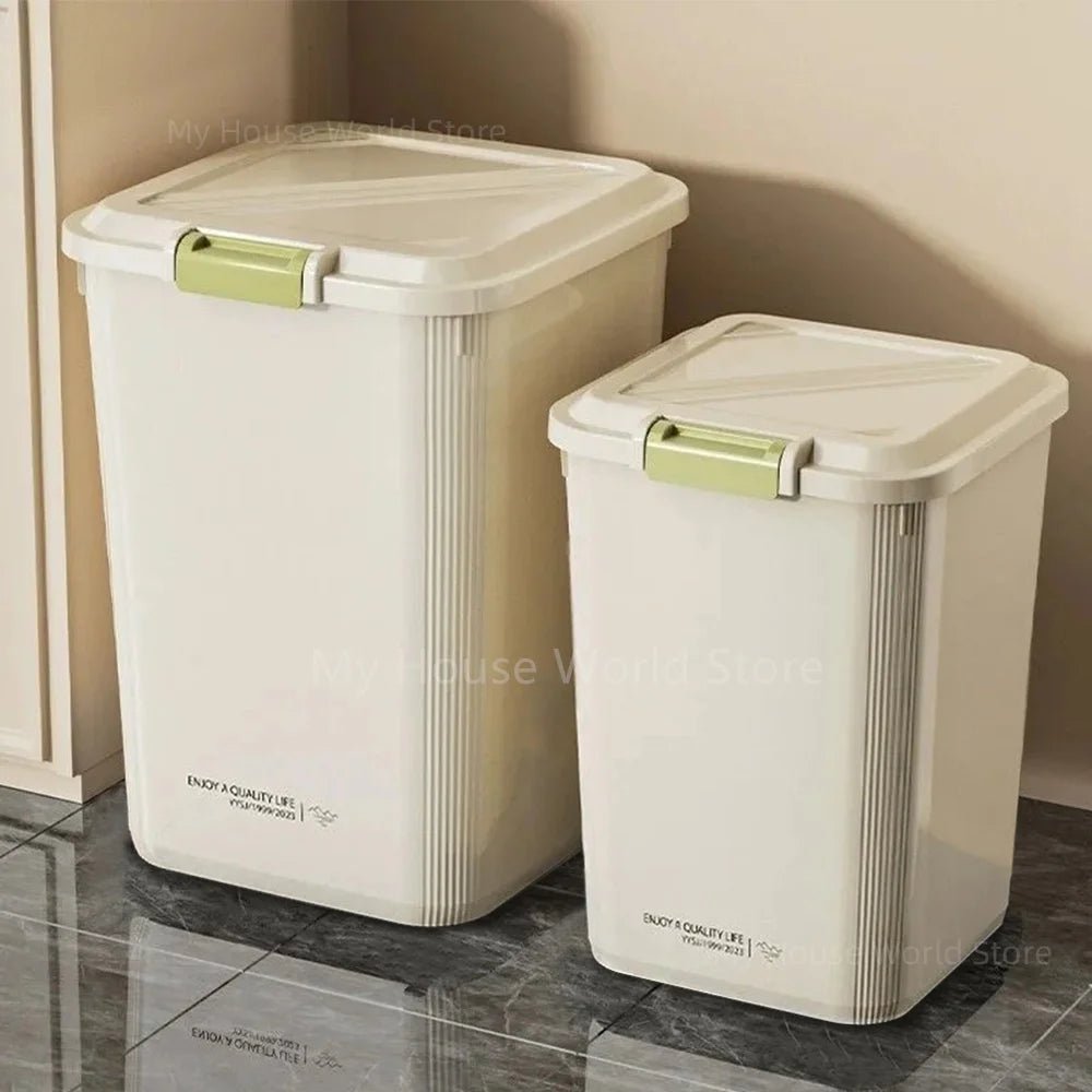 10KG Rice Container Rice Storage Box Sealed Cereal Dispenser with Buckle Insect Proof Grain Pet Food Container Kitchen Organizer - Ammpell
