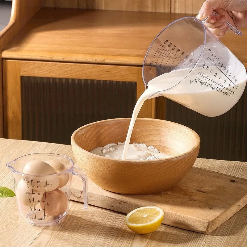 150/300/600/1000ml Measuring Cup with Scale Handle Plastic Tip Mouth Jug Cup Transparent Pour Spout Mixing Cup Measuring Tool - Ammpell