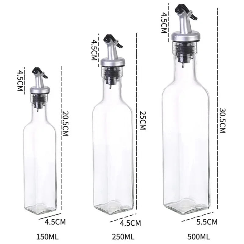 150ML/250ML/500ML Oil Pot Plastic Leak-proof Kitchen Seasoning Soy Sauce Vinegar Bottle Transparent Olive Oil Bottle - Ammpell