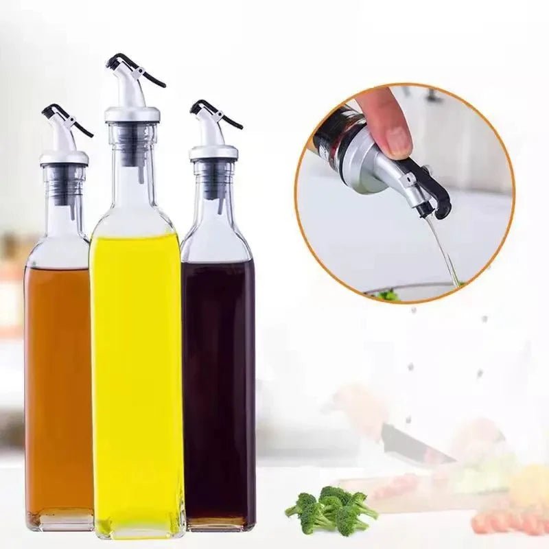 150ML/250ML/500ML Oil Pot Plastic Leak-proof Kitchen Seasoning Soy Sauce Vinegar Bottle Transparent Olive Oil Bottle - Ammpell