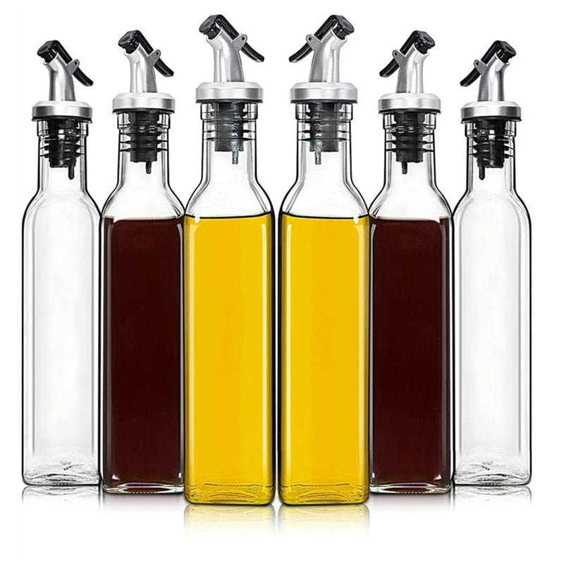 150ML/250ML/500ML Oil Pot Plastic Leak-proof Kitchen Seasoning Soy Sauce Vinegar Bottle Transparent Olive Oil Bottle - Ammpell
