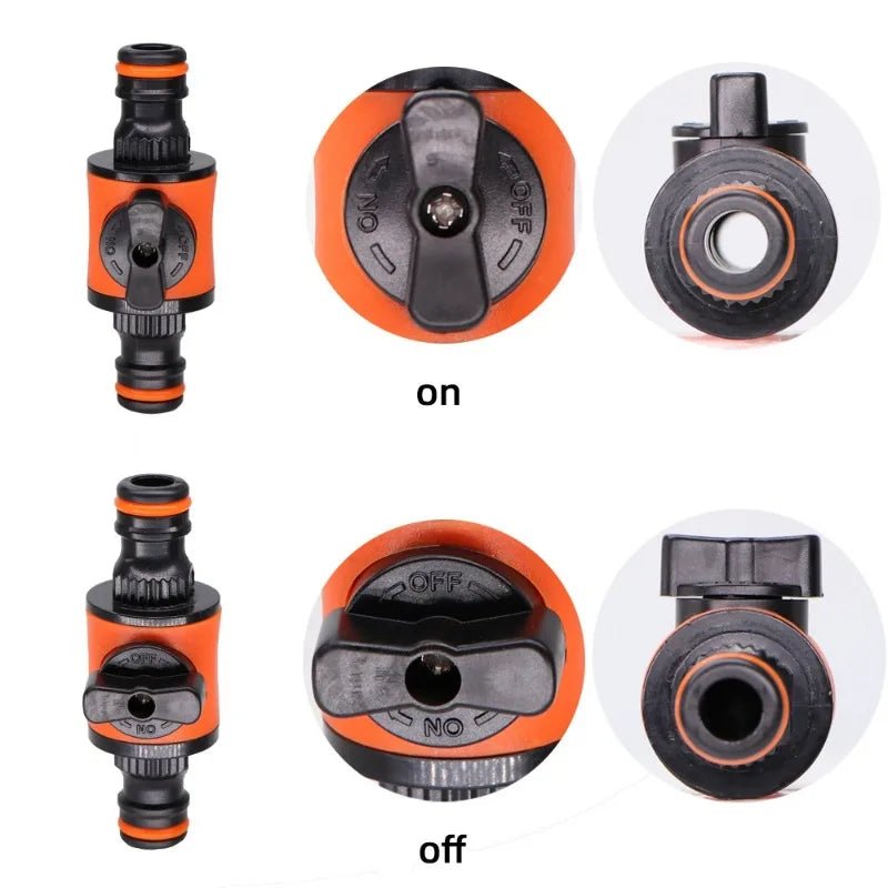16mm Garden Hose Shut-Off Valve Quick Connector, 1 or 2 Pack - Ammpell