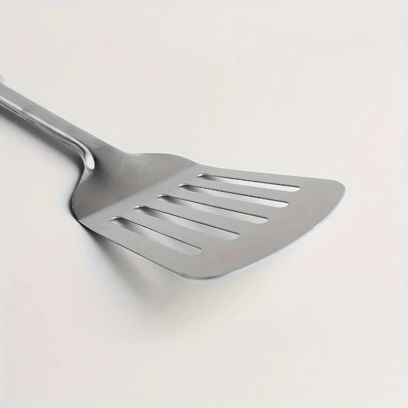 1pc Stainless Steel Slotted Turner Kitchen Cooking Spatula Saute Steak Burger Butter Tool - Ammpell