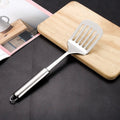 1pc Stainless Steel Slotted Turner Kitchen Cooking Spatula Saute Steak Burger Butter Tool - Ammpell