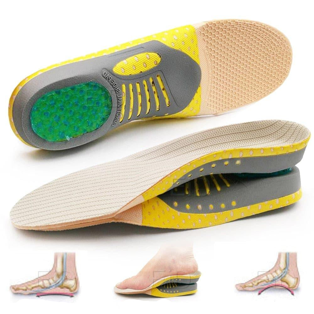 2 pieces Premium Orthotic Gel Insoles UK Orthopedic Flat Foot Health Sole Pad For Shoes Insert Arch Support Pad For Plantar fasciitis Unisex - Ammpell  