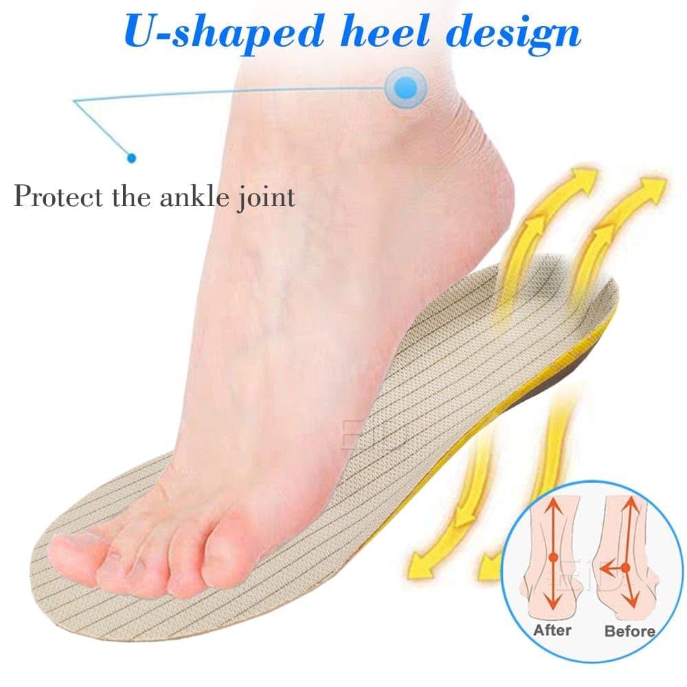 2 pieces Premium Orthotic Gel Insoles UK Orthopedic Flat Foot Health Sole Pad For Shoes Insert Arch Support Pad For Plantar fasciitis Unisex - Ammpell  