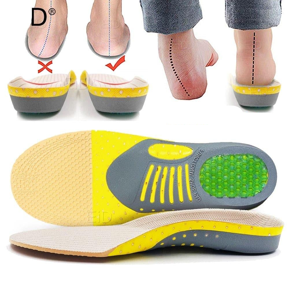 2 pieces Premium Orthotic Gel Insoles UK Orthopedic Flat Foot Health Sole Pad For Shoes Insert Arch Support Pad For Plantar fasciitis Unisex - Ammpell  