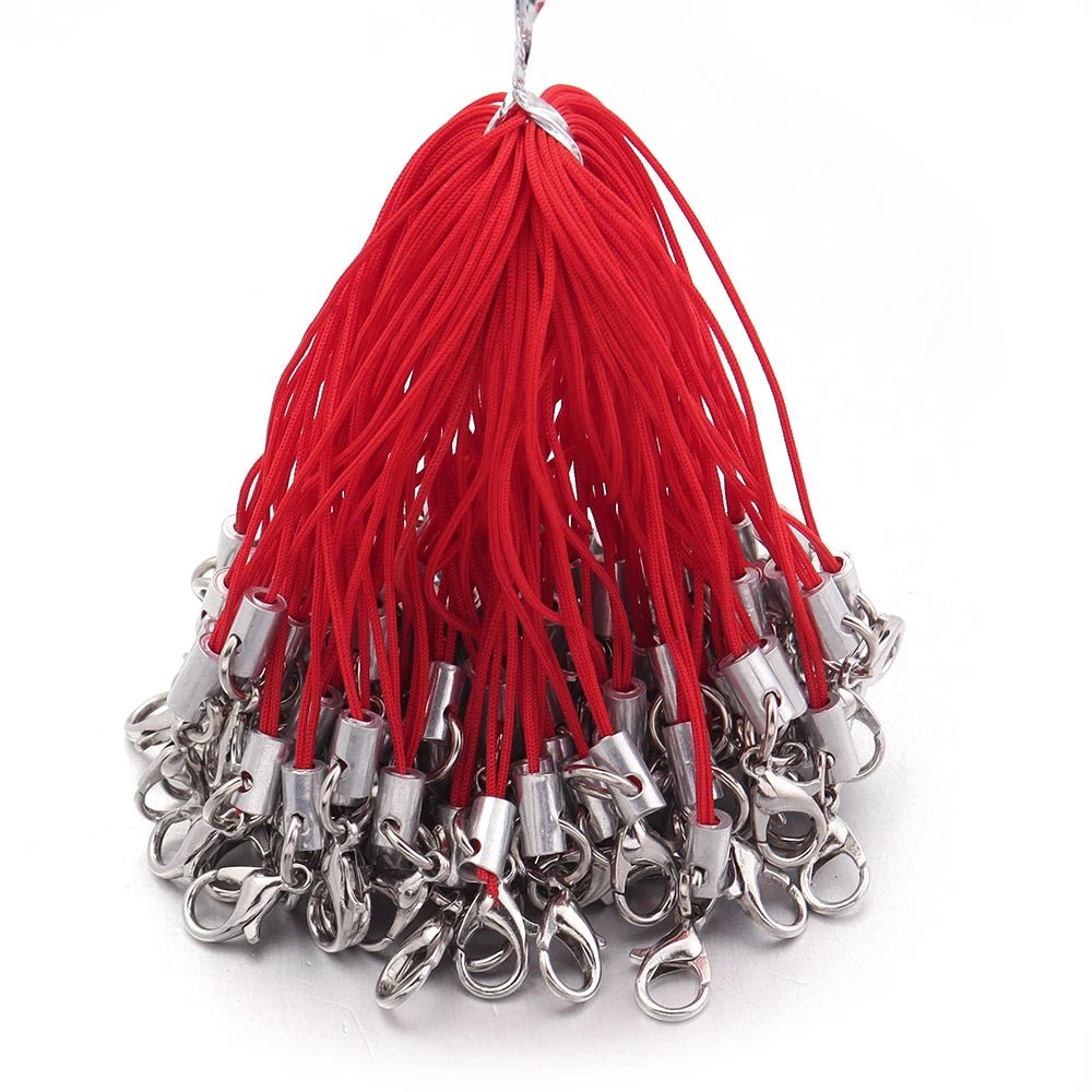 20/100Pcs Lobster Clasp Lanyard Strap Cord Mobile Phone Lanyard Polyester Key Chain Cords Charms Keyring For DIY Jewelry Making - Ammpell