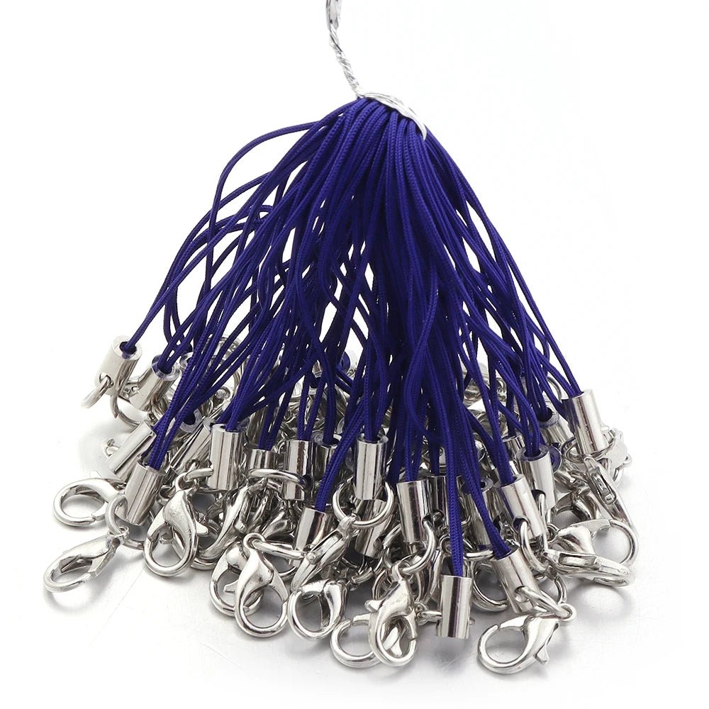 20/100Pcs Lobster Clasp Lanyard Strap Cord Mobile Phone Lanyard Polyester Key Chain Cords Charms Keyring For DIY Jewelry Making - Ammpell