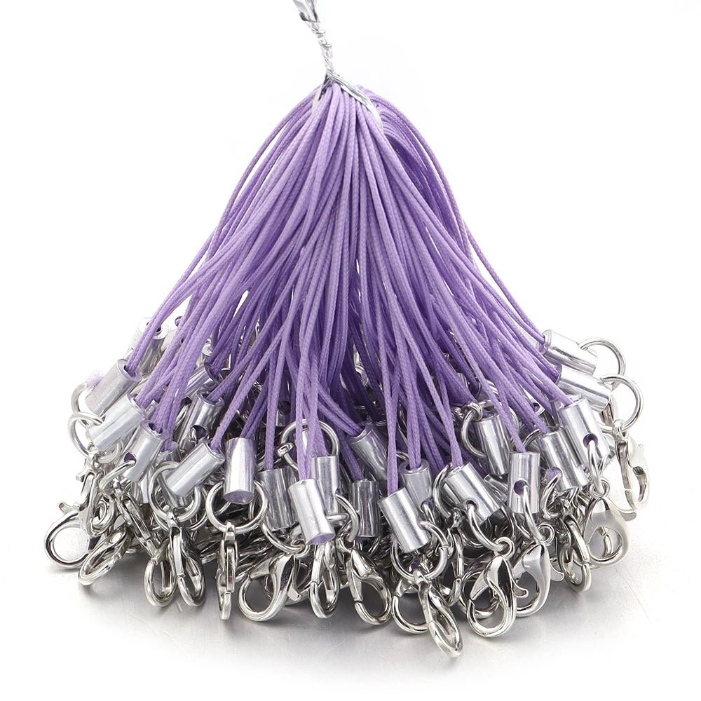 20/100Pcs Lobster Clasp Lanyard Strap Cord Mobile Phone Lanyard Polyester Key Chain Cords Charms Keyring For DIY Jewelry Making - Ammpell