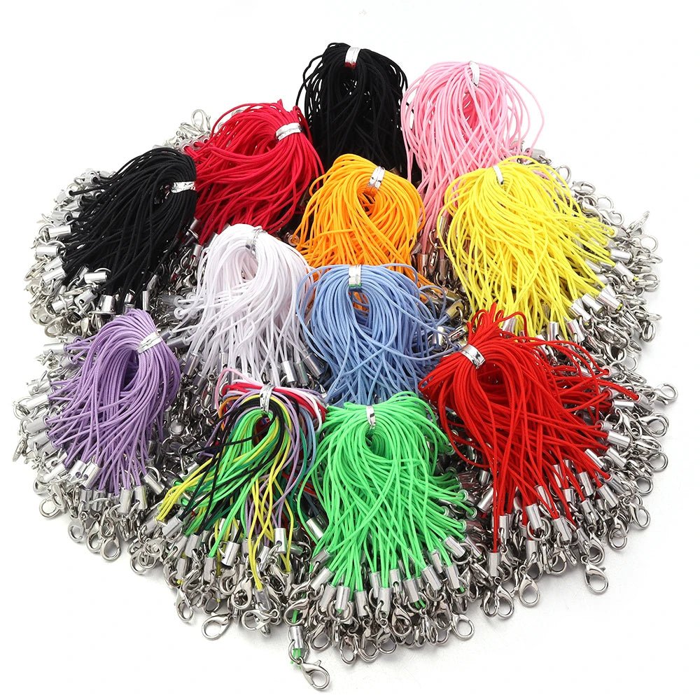20/100Pcs Lobster Clasp Lanyard Strap Cord Mobile Phone Lanyard Polyester Key Chain Cords Charms Keyring For DIY Jewelry Making - Ammpell