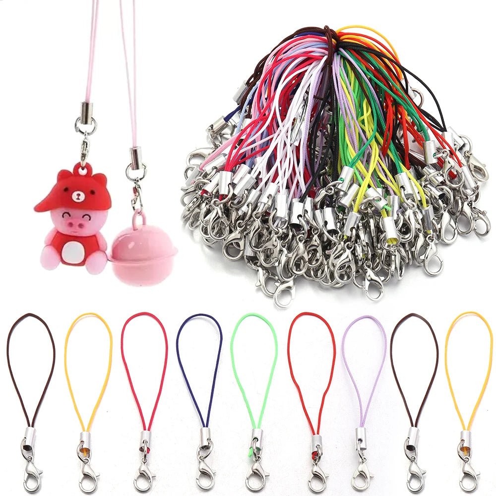 20/100Pcs Lobster Clasp Lanyard Strap Cord Mobile Phone Lanyard Polyester Key Chain Cords Charms Keyring For DIY Jewelry Making - Ammpell