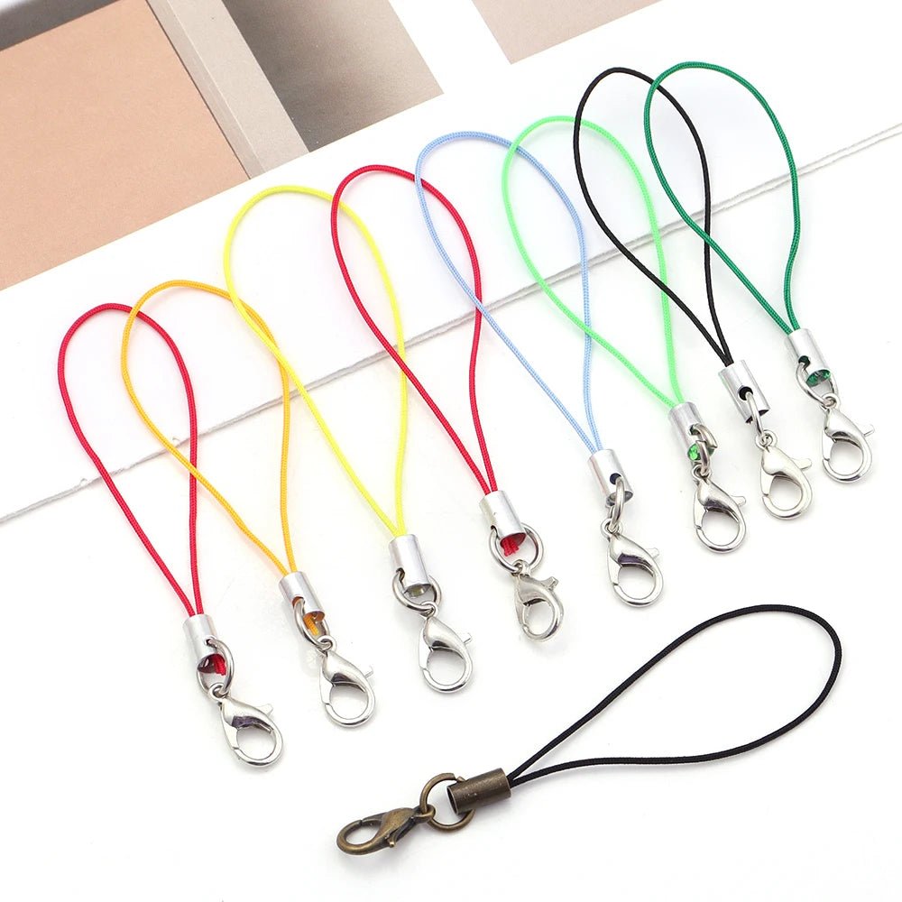 20/100Pcs Lobster Clasp Lanyard Strap Cord Mobile Phone Lanyard Polyester Key Chain Cords Charms Keyring For DIY Jewelry Making - Ammpell