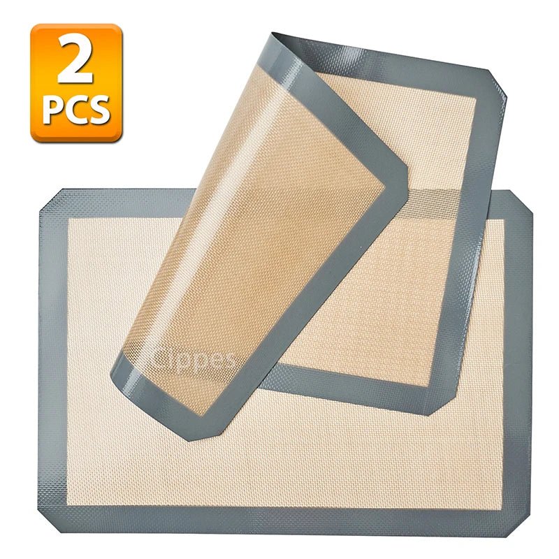 2PCS Silicone Baking Mats for Oven, 42x29.5cm, Reusable Non Stick Heat Resistant Bakeware Sheets Liner,for Cookies Macaron Bread - Ammpell