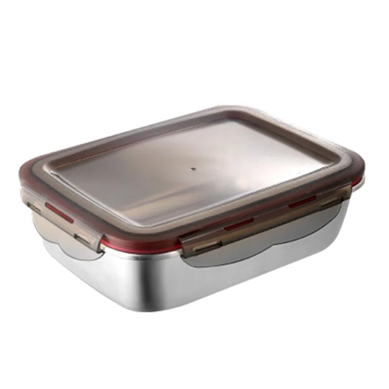 304 Stainless Steel Food Lunch Bento Box Sealed Leakproof Travel Storage Box Household Pickle Box Microwave Heating Lunchboxs - Ammpell