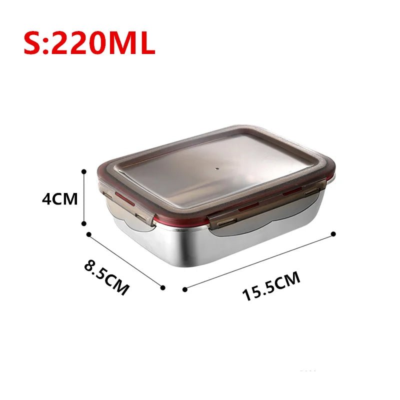 304 Stainless Steel Food Lunch Bento Box Sealed Leakproof Travel Storage Box Household Pickle Box Microwave Heating Lunchboxs - Ammpell