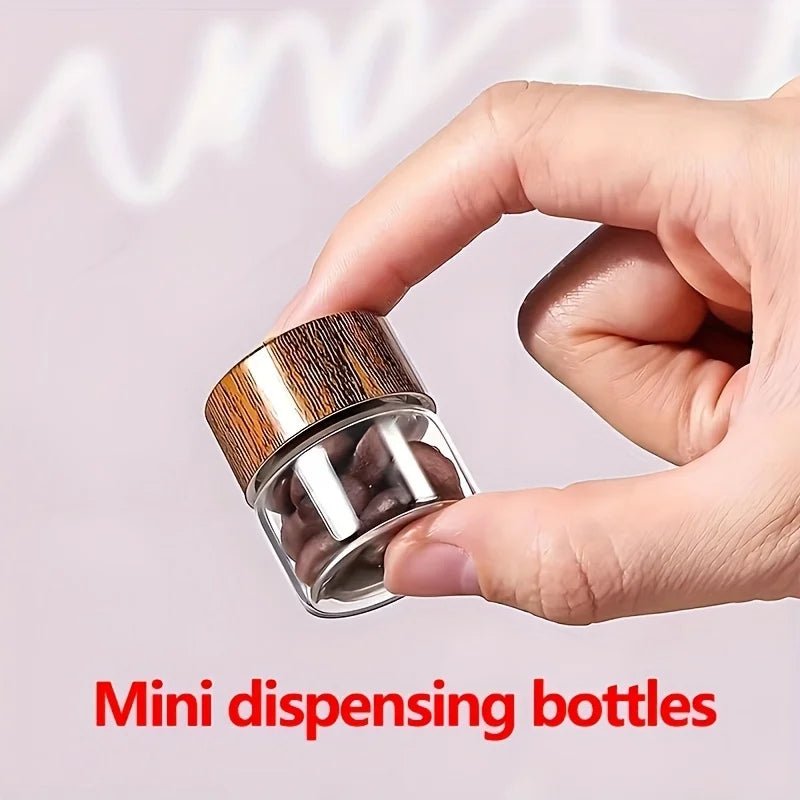 6 - Pack Mini Glass Dispenser Bottles - Ounce Portable Containers, Suitable for Traveling, Picnics, Camping, and Kitchen Use - Ammpell
