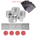 Magnetic Spice Tins with Wall Rack, Stainless Steel
