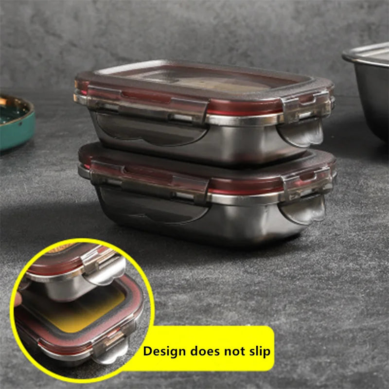 304 Stainless Steel Leakproof Lunch Box, 220ml to 2900ml