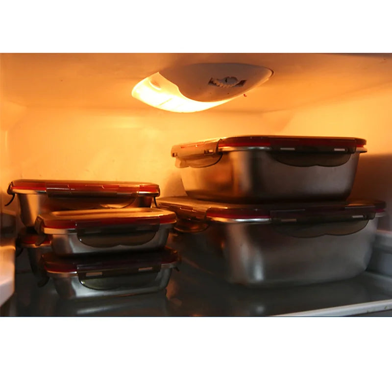 304 Stainless Steel Leakproof Lunch Box, 220ml to 2900ml