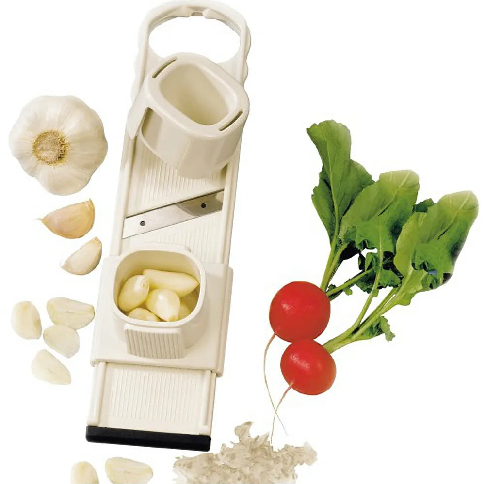 2-in-1 Ginger and Garlic Slicer and Grinder, Manual Kitchen Chopper