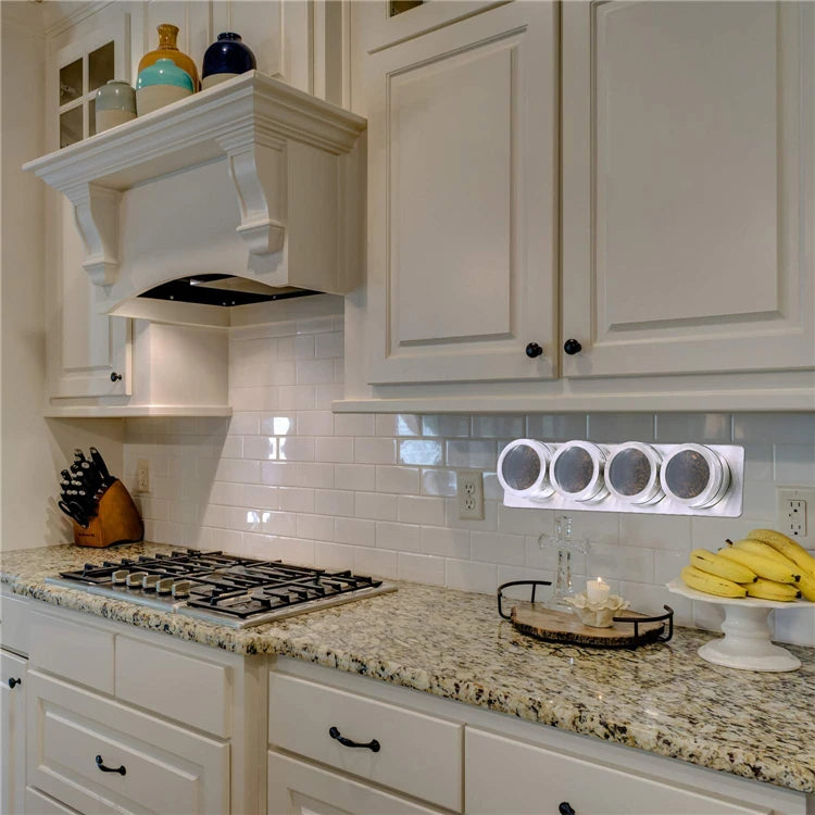 Magnetic Spice Tins with Wall Rack, Stainless Steel