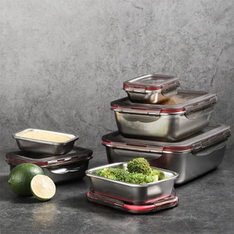 304 Stainless Steel Leakproof Lunch Box, 220ml to 2900ml