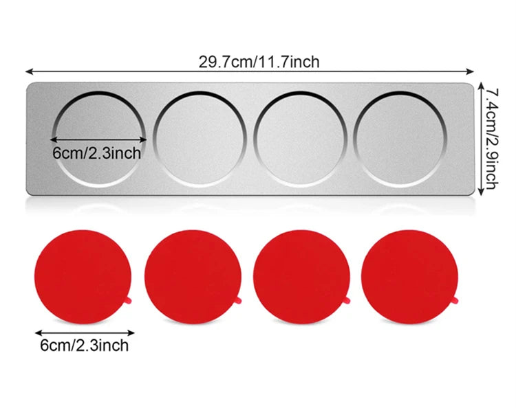 Magnetic Spice Tins with Wall Rack, Stainless Steel