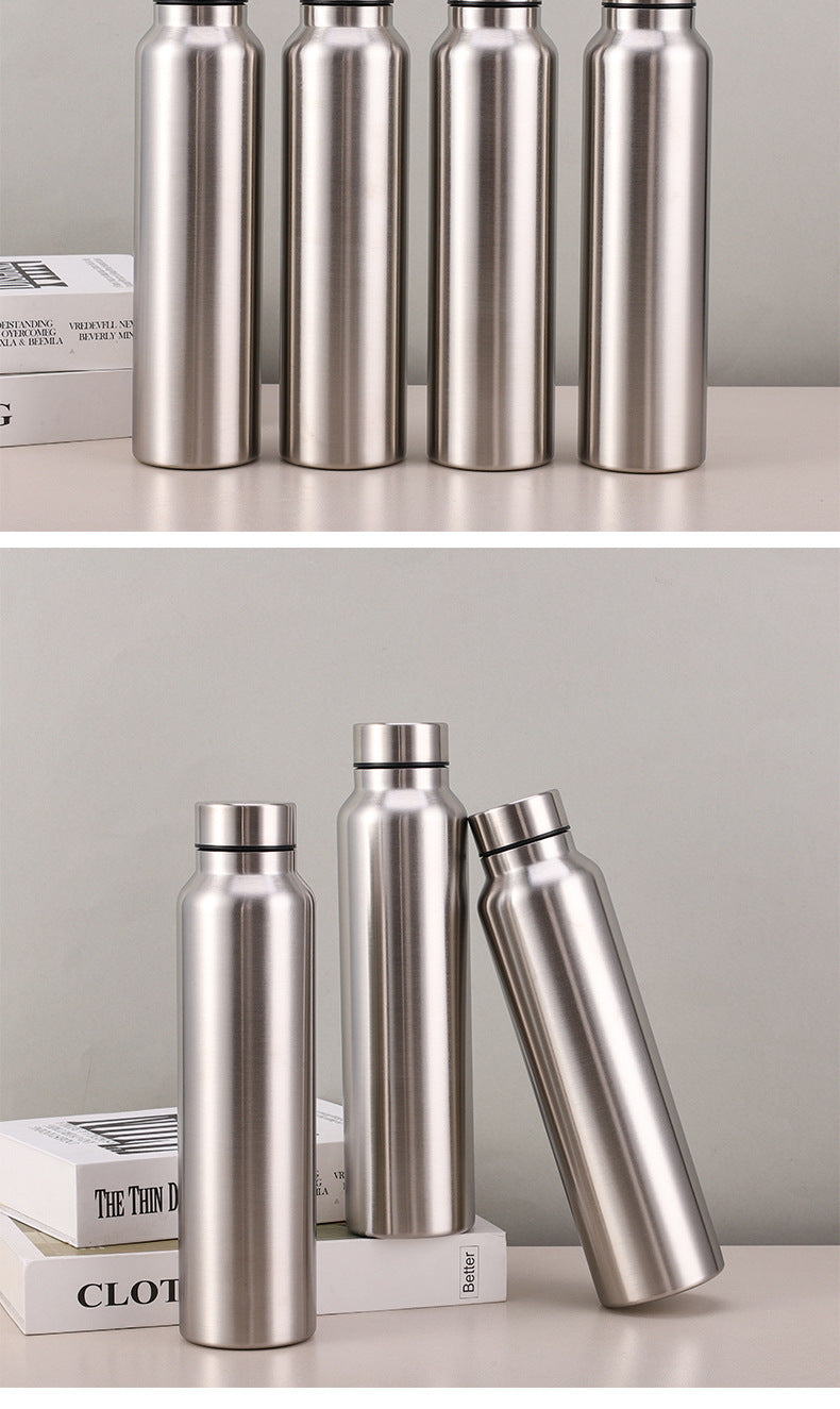 1 Litre Stainless Steel Sports Water Bottle, Single Wall