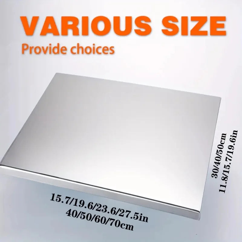 Large Foldable Stainless Steel Chopping Board, 30 to 50cm