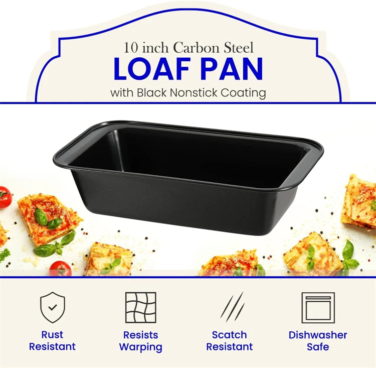 Nonstick Carbon Steel Loaf Pan, Bread, Brownie and Meatloaf Tin, 5 Sizes