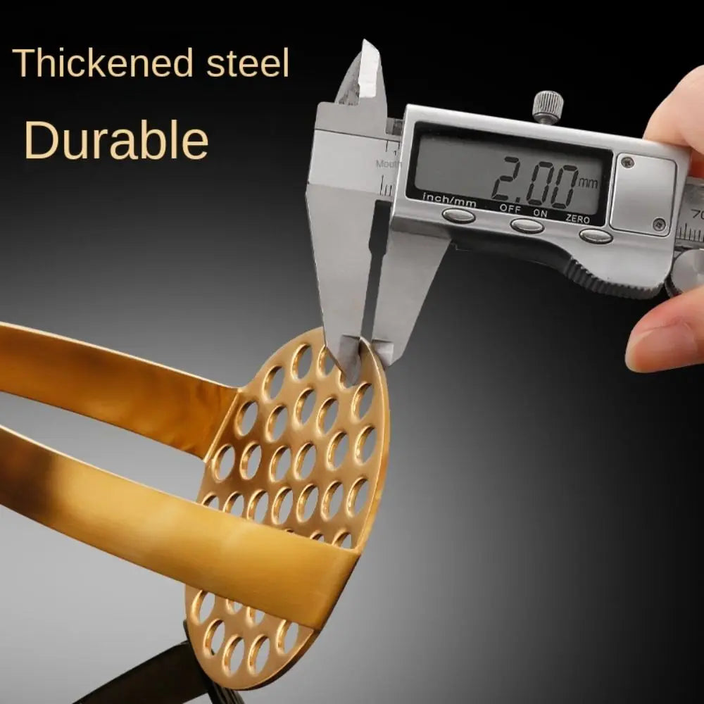 Home Manual Stainless Steel Potato Masher Pressed Pumpkin Rice Smooth Mashed Crusher Fruit Vegetable Press Gold Kitchen Gadgets