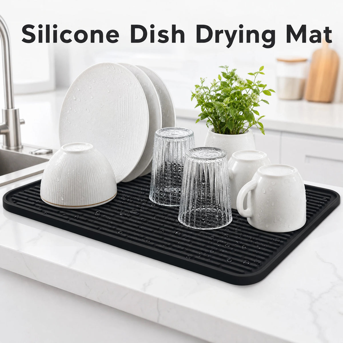 Silicone Stove Top Cover and Dish Drying Mat, 70x50cm, 3mm