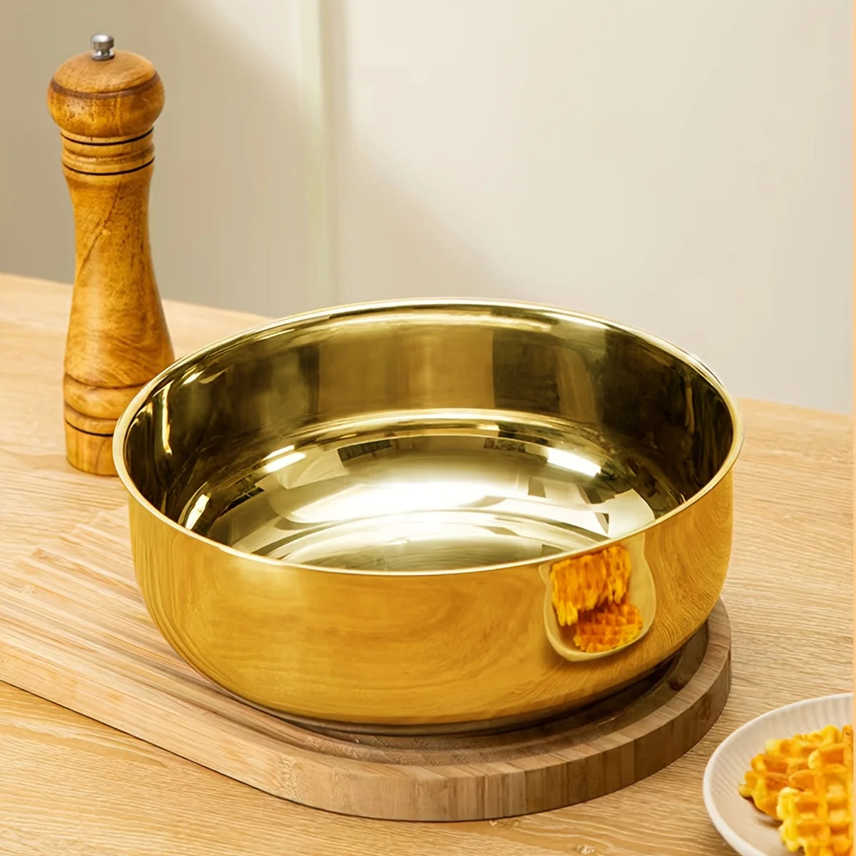 Gold Stainless Steel Mixing Bowl, 316 Grade