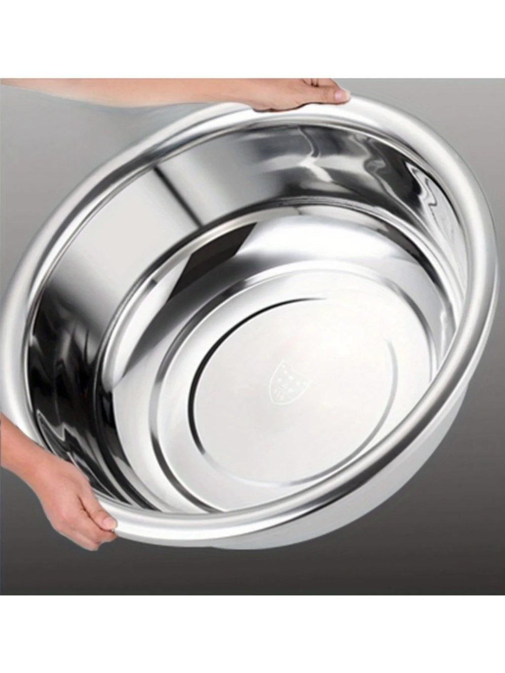 Oversized 36 cm Stainless Steel Mixing Bowl, Large Salad and Washing Bowl, 1 or 2 Pack