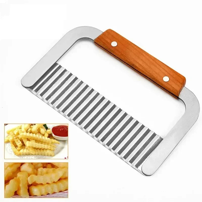 Stainless Steel Crinkle Cutter for Chips and Vegetables