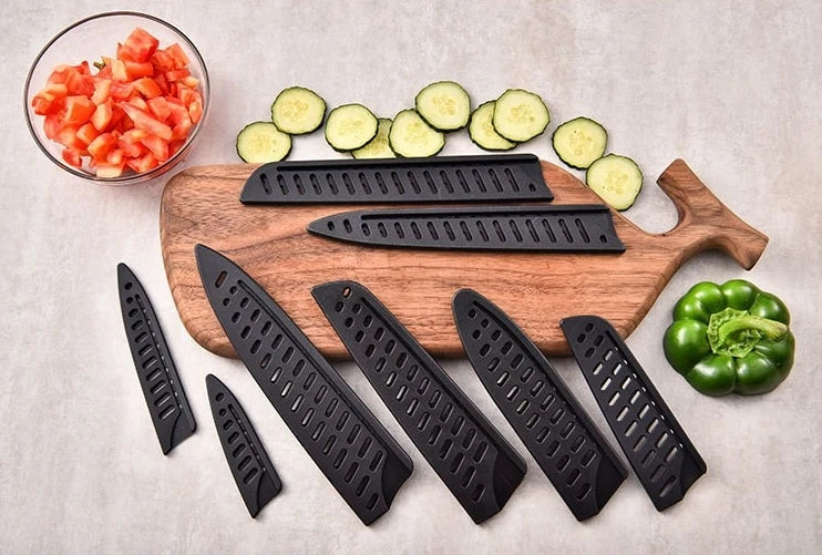 Kitchen Knife Sheath Black Plastic Knife Covers Knife Blade Protector Cover Guards Case Kitchen Accessories кухонні аксесуари