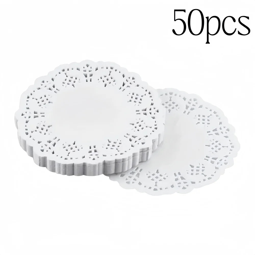 Paper Doilies, Round, Oval or Rectangular, 50 or 100 Pack