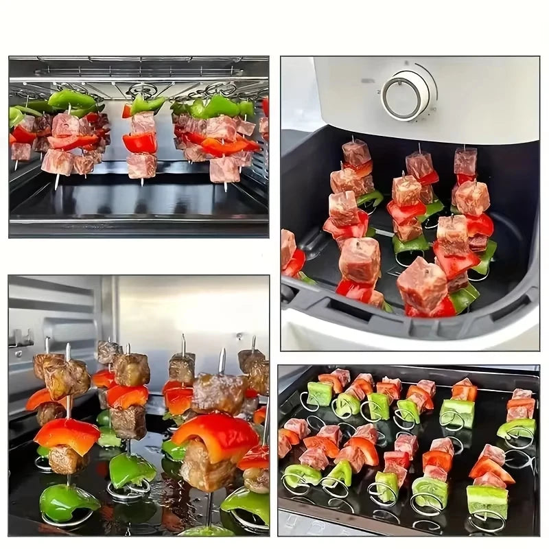 Stainless Steel Skewers for Air Fryer and Oven, 10 Pack