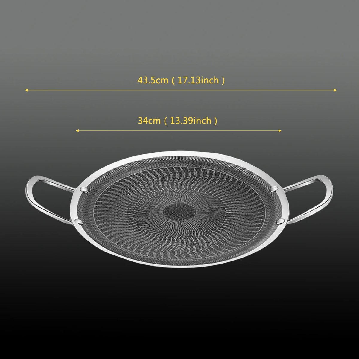 Stainless Steel BBQ Grill Pan for Camping & Home, Compatible with Induction, Gas