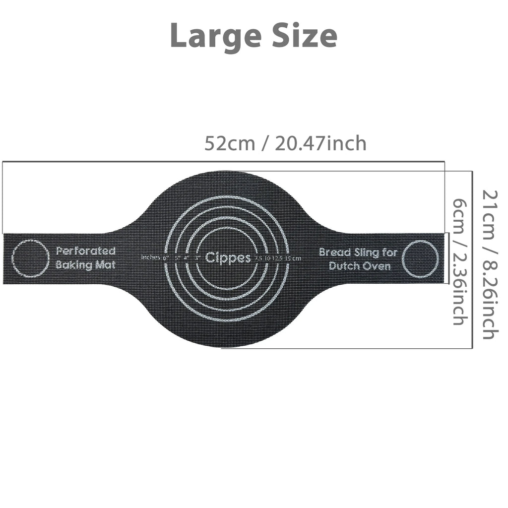 Silicone Bread Sling for Dutch Oven, Perforated with Long Handles