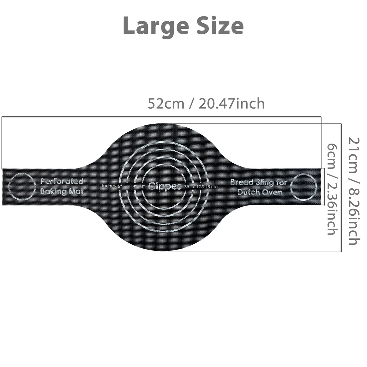 Silicone Bread Sling for Dutch Oven, Perforated with Long Handles