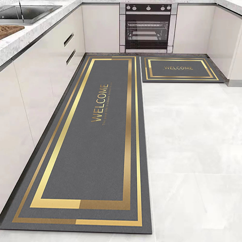 Soft Washable Kitchen Floor Mat and Runner, Anti-Slip, 40 to 160cm