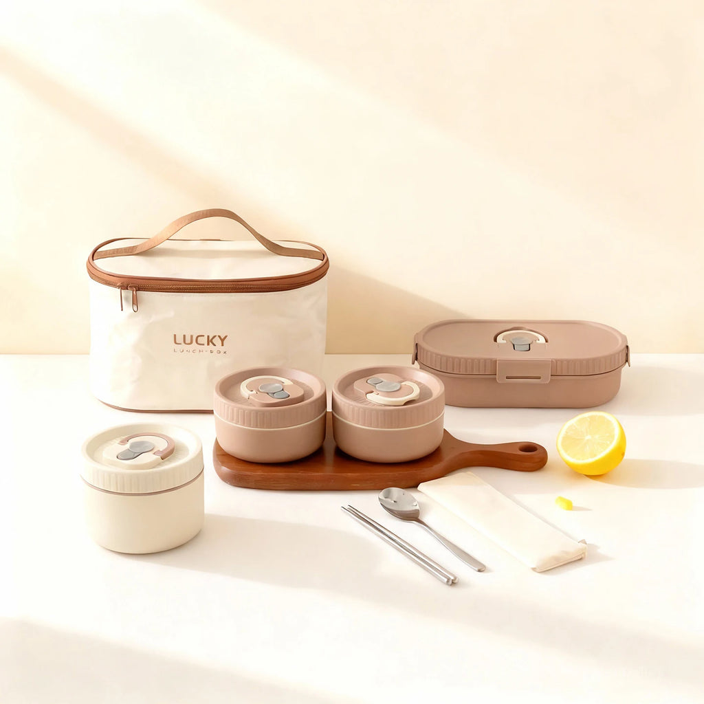 304 Stainless Steel Oval Insulated Lunch Box with Dividers, Leak-Proof, 850 to 1650 ml