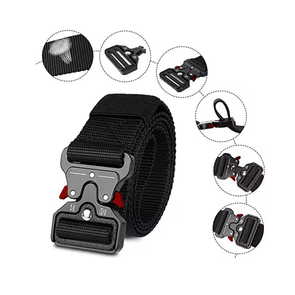 Nylon Web Belt with Quick-Release Buckle, 2 Pack