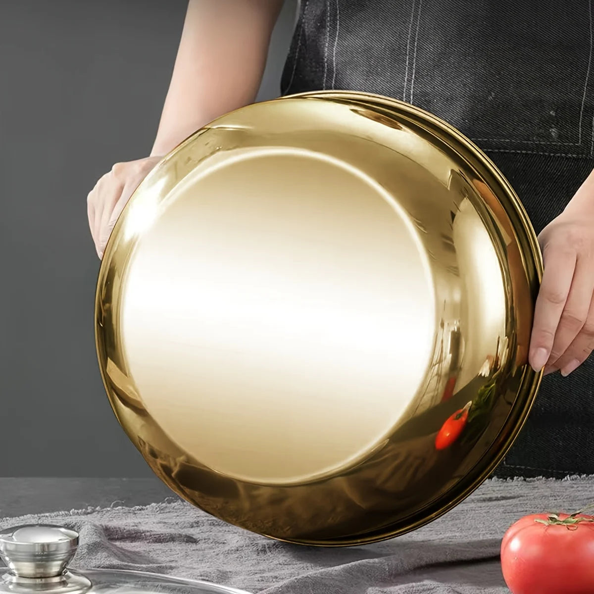 Gold Stainless Steel Mixing Bowl, 316 Grade