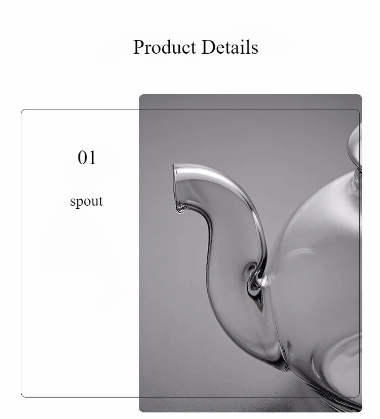 400ml/1000ml Heat-resistant Glass Tea Pot Flower Kettle Kung Fu Teawear Set Tea Strainer Infuser Puer Oolong Barley Pot Teaware