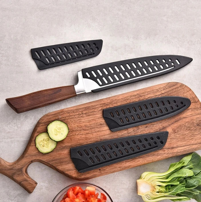 Kitchen Knife Sheath Black Plastic Knife Covers Knife Blade Protector Cover Guards Case Kitchen Accessories кухонні аксесуари