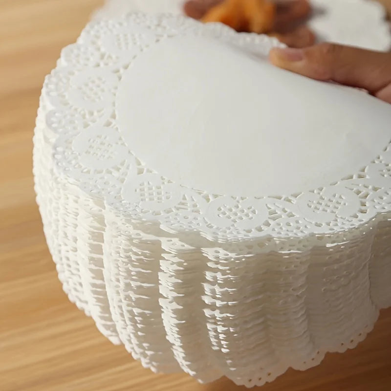 Paper Doilies, Round, Oval or Rectangular, 50 or 100 Pack