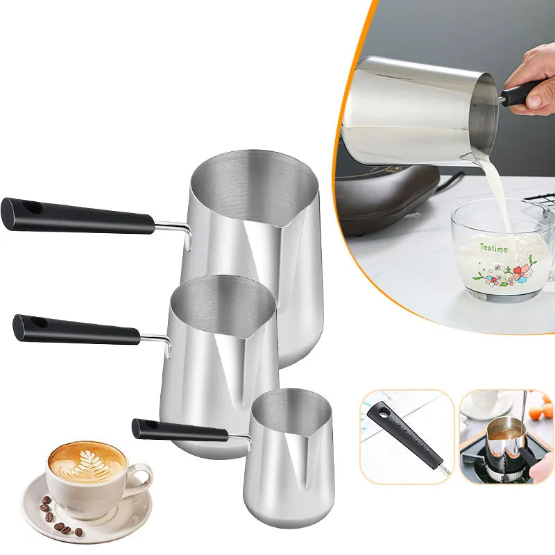 Stainless Steel Turkish Coffee Pot with Long Handle, 350 or 600ml